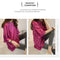 Summer Half Sleeve Long T-shirt Candy Color Loose Women Tops (Rose Red M) A