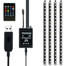 5V USB 4 in 1 LED Car Foot Light RGB SMD5050 72 LED Strip Ambient Lamp A
