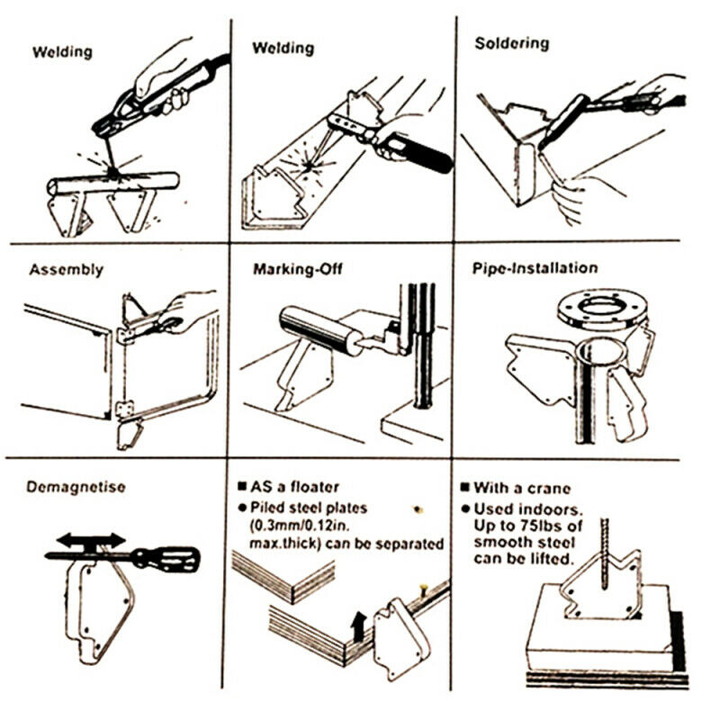 Without Switch Welding Magnet Fixer Angle Degrees Magnetic Strong Control FD