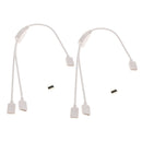 2 Pack Splitter Cable Strip Connector For RGB 5050 3528 Light Strips White