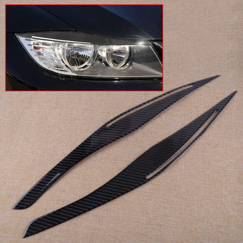 2X Headlight Eyelid Eyebrow Cover fit for BMW E90 / E91 3ers M3 Sedan