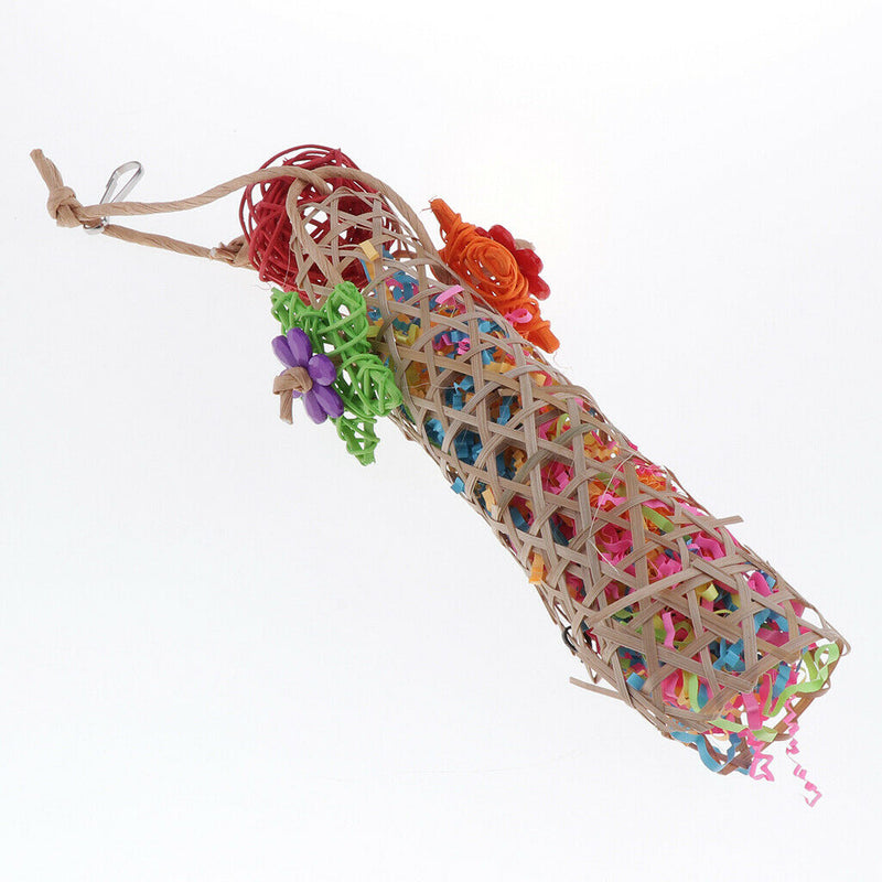 4 Pcs Colored Parrot Chewing Chew Toys Cage Hanging Swing Rope Random Color