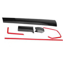6Pcs Carbon Fiber Console Center Dashboard Cover Trim Decorative Stickers f