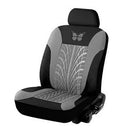 Butterfly Car Seat Covers PU Leather Auto Seat Protector (1 Set Grey) A
