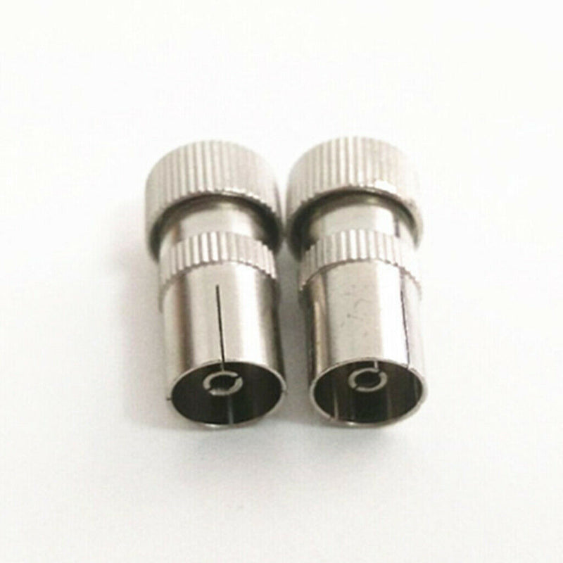 10x RF Female Plug Connector Adapter for Cable TV Aerial Coaxial Coax Cable
