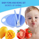 3pcs Baby Assist Bowl Spoon Infant Kids Feeding Bowl Set Learning Tableware