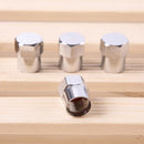 4X Sliver Wheel Tyre Tire Rims Stems Air Valve Dust Cover Cap Car Truck B Dlxd