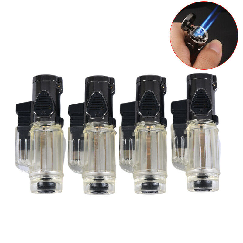 1pc 3 Nozzles Torch Gas Lighter Windproof Jet Butane Turbo Lighter 3 Fi%!