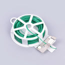 20M Gardening Plant Support Twist Tie Green Wire Roll and Cutter Garden tieB Hn