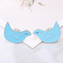 Cartoon Cute Blue Bird Brooch Coats Bags Hats Pins Badge Jewelry Kids Gift A