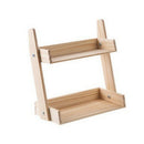 Wood 2-Layer Spice Rack Kitchen Multi-Function Countertop Seasoning Box Sto