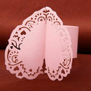 50pcs Round Ring Napkin Heart Paper Decoration Table for Wedding - Pink U4C5