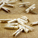 150pcs Mini Natural Wooden Clothes Photo Paper Clothespin Craft Clips 25mm  A3M4