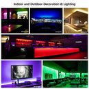 5M 16.4ft Waterproof RGB Solar Powered LED Rope Tube Light Outdoor Garden Lamps