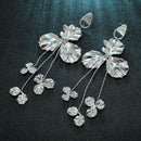Fashion Leaves Earrings Flower Long Dangles Women Statement Jewelry Gift