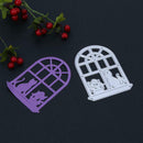 Cat Window Cutting Die DIY Metal Stencil Scrapbooking Embossing Craft Decor