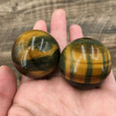 1pc 100% Natural blue Tiger's eye jasper quartz Sphere crystal ball rock Healing