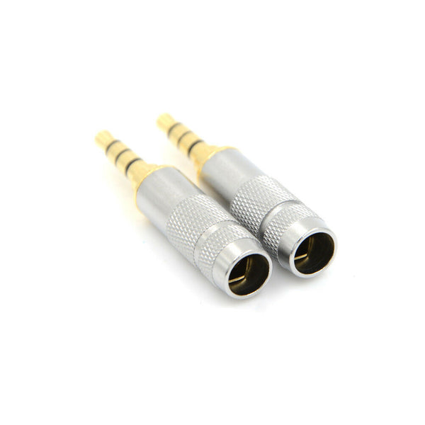 Fashion 4 Pole 3.5mm Stereo Headphone Male Plug Jack Audio Solders Connector TO