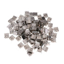 100 Pcs USB Female Type-A Straight Angle Plug Jack Socket Connector