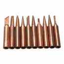 10 Pure Copper Soldering Solder Iron Tip For 900M Series 852D Iron Hot Air  V8J3