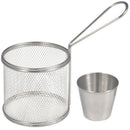 4Pcs Of Set Mini Round Fries Basket Oil Strainer French Fries Chef Kitchen