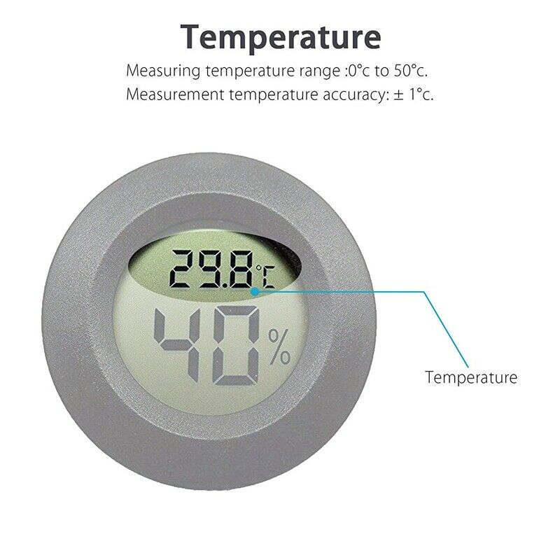 5-pack Hygrometer Thermometer Digital LCD Monitor Humidity Meter Gauge for  N4E7