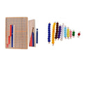Addition & Subtraction Board Montessori Maths Teaching Aids +10Pcs Beads Bar