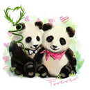 5D DIY Full Drill Diamond Painting Panda Love Cross Stitch Embroidery Kits