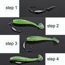 45Mm Spring Twist Lock Fishing Hook Centering Pin Worm Crank Hook Soft Fish
