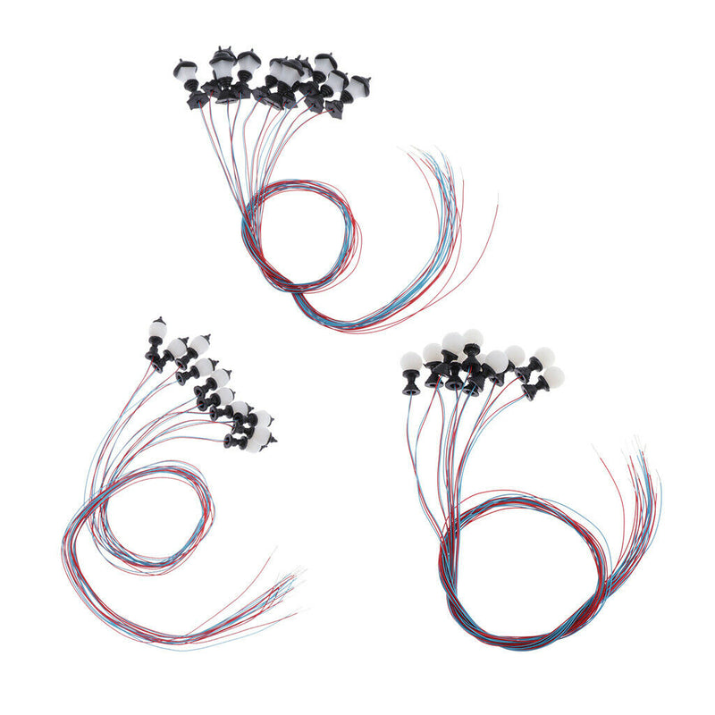 10pcs Train Railroad Street Lights HO Scale LEDs Garden Park Lights 1:100