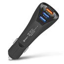 Quelima Qc 3.0 3 Ports Usb Charger Quick Car Charger Adapter Auto Mobile Ph C3P3