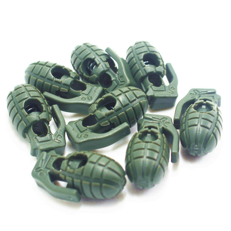 Lot 10x   Shoelace Buckle Stopper Rope Clamp Paracord Cord Spring Lock