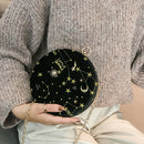 Starry Sky Circular Fashion Suede Shoulder Bag Chain Belt Women'S Crossbody
