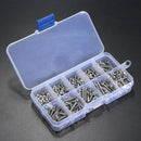340pcs M3 A2 Stainless Steel Hex Screw Nuts Bolt Cap Socket Assortment Set Box