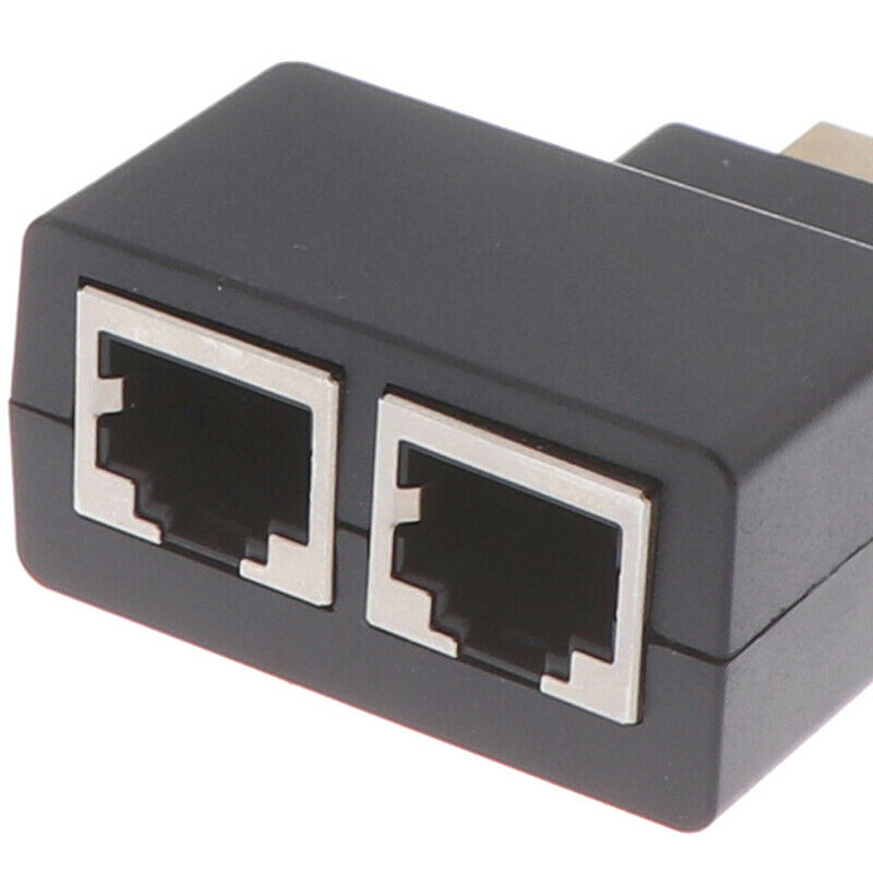 1Pair HDMI DualRJ45 CAT5E CAT6 ZTP LAN Ethernet HDMI Extender Repeater AdapterOZ