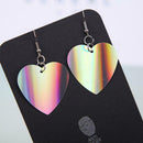 Fashion Women Sequins Love Heart Dangle Hook Drop Earrings Casual Jewelry