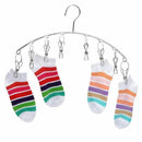 Set of 2,Stainless Steel Laundry Drying Rack Clothes Hanger with 8 Clips Fo
