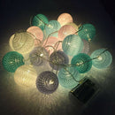 20 Leds Cotton Ball String Lights Ac & Battery Fairy Lights Outdoor Decorat O2O3