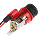 12V Car Cigarette Lighter Socket Plugs Outlet Assembly +Power Line Red