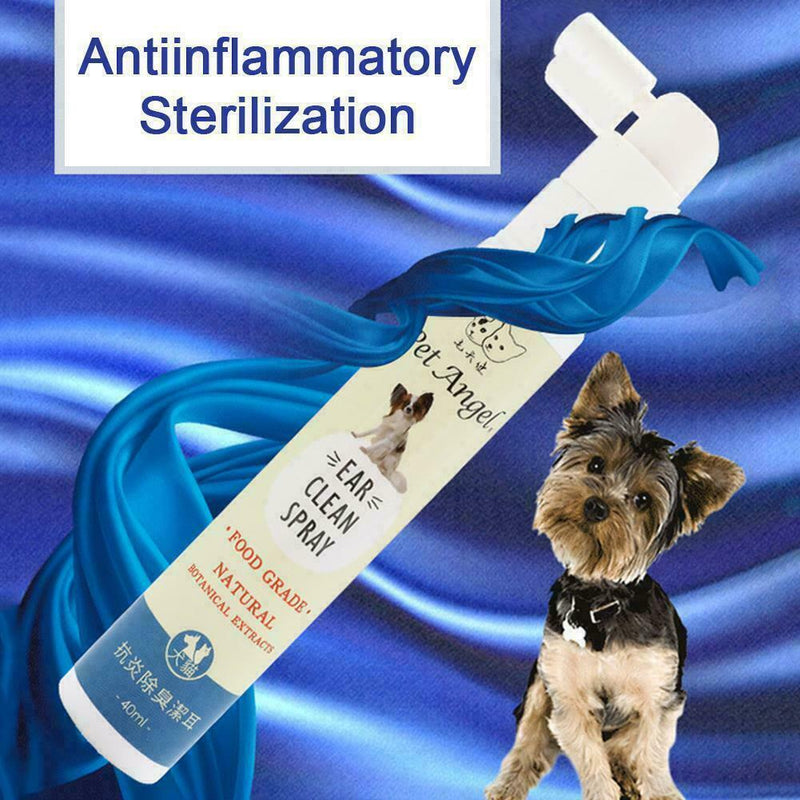 40ml Pet Cat Dogs Ear Cleaning Supplies Prevent Ear Anti-inflammatory Spray Z4K0