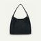 Solid Color Shoulder Handbags Canvas Women Large Top-handle Bags (Black) A