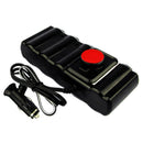 4 Way Car Socket Splitter w/2 USB Port Adapter Charger DC 12V Lighter