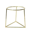 Nordic style geometric iron rack holder metal stand with ceramic planter ta E6T1