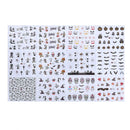 12 sheets Manicure Halloween Water Transfer Nail Art Decoration Stickers A