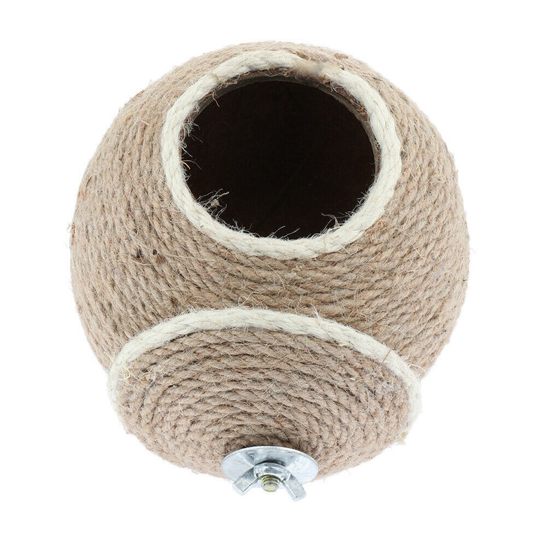 Natural Coconut Bird Nest Parrot House Hut Comfort for Birds Parrots
