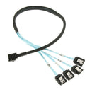 Mini SAS HD (SFF-8643) to 4 SATA 7Pin Cable, Mini SAS Host Internal Cable to