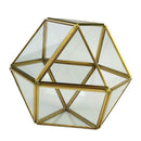 Geometric Metal Glass Succulent Plant Planter Vase Wedding Decor Terrarium