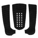 3 Piece BLACK Diamond Surfboard Traction Pad Tail Pad Deck Grip Accessories