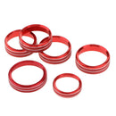 6 Pieces Aluminum Audio A/C Button Cover Decoration Twist Switch Ring Trim for