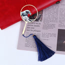 Shenlaichuan Surf Fan Wave Metal Fringed Bookmarks Brass Elegant Gift Bookmark U